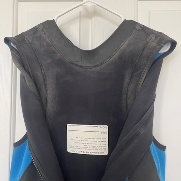 Mens Pro-Motion Triathlon Full Body Black & Blue Full Body Zip Up Wetsuit Size - Picture 7 of 8